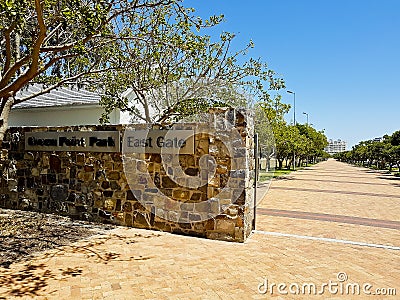 Entrance path to Green Point Park, Cape Town, East Gate Editorial Stock Photo