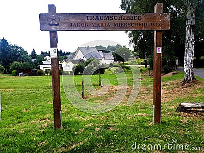 Entrance portal Traumschleife Jakob Maria Mierscheid Weg Editorial Stock Photo