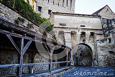 Entrance in Sighisoara Stock Photo