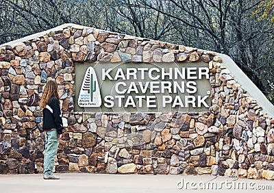 An Entrance Sign, Kartchner Caverns, Benson, Arizona Editorial Stock Photo