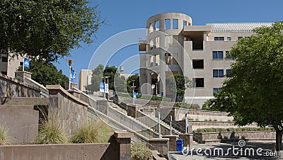 Entrance stairs and Craven Hall at California State University San Marcos (CSUSM). Editorial Stock Photo