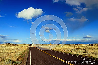 Lava Beds National Monument, Evening Light on Entrance Station and Grassland covering Old Lava Flow, Northern California, USA Stock Photo