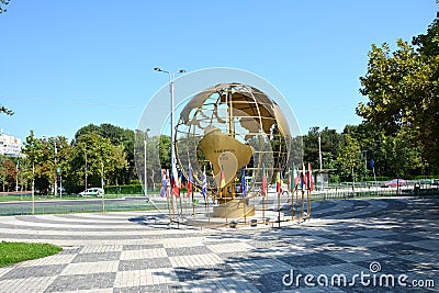 Entrance in Titan Park, Bucharest Editorial Stock Photo