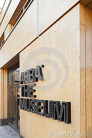 The entrance to ABBA the museum Editorial Stock Photo
