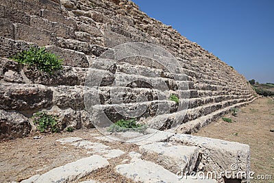 Entrance to the Acropolis at Archeological Park in Selinunte. Sicily Stock Photo