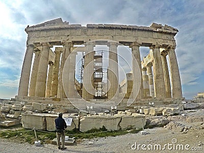 Parthenon. The Acropolis of Athens Editorial Stock Photo