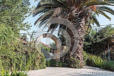 The entrance to the archaeological site Tel Shilo in Samaria region in Benjamin district, Israel Stock Photo