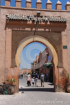 Entrance to the casbah Editorial Stock Photo