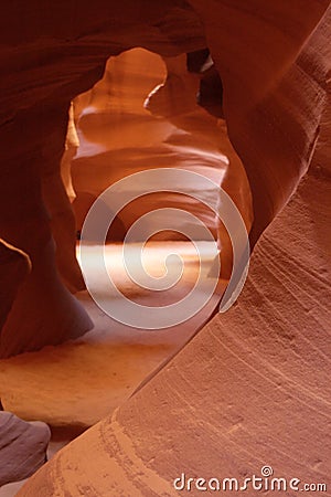 A cave in a Arizon slot canyon Stock Photo