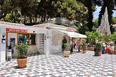 The entrance to the Cave. Nerja. Span Editorial Stock Photo