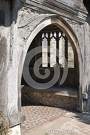 Entrance to Church. Shoreham. Kent. England Stock Photo