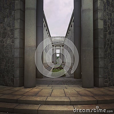 The entrance to the corridor Editorial Stock Photo