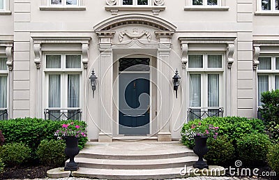 Entrance to elegant house Stock Photo