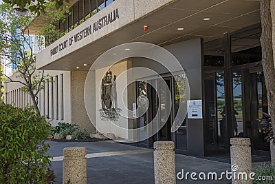 Entrance to Family Court of Western Australia Editorial Stock Photo