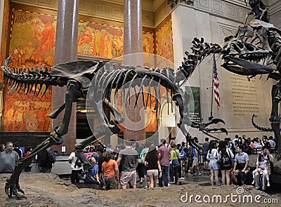 Entrance to the famous American Museum of natural history Editorial Stock Photo