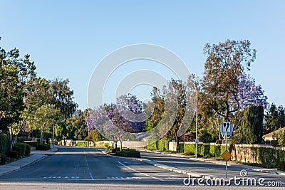 Entrance to Gated Housing Community Stock Photo