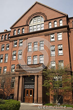 Entrance to the Harvard Museum of Natural History in Cambridge, MA, USA Stock Photo