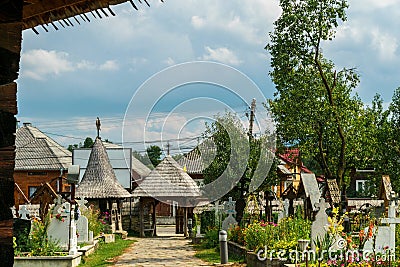 The entrance to Ieud hill Church, Maramures Romania Editorial Stock Photo