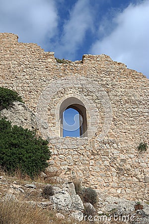 Entrance to the Kritinia Castle Stock Photo