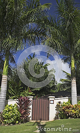 Entrance to luxury house Stock Photo