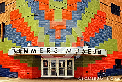 Entrance to the Mummers Museum, Philadelphia Editorial Stock Photo