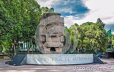 Entrance to the National Museum of Anthropology in Mexico city Editorial Stock Photo