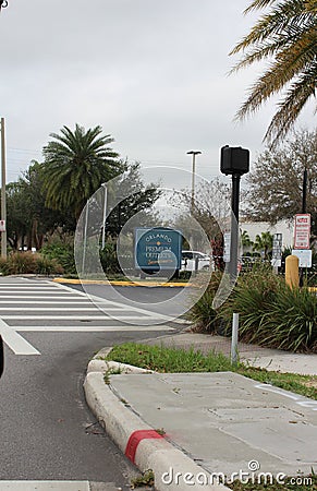 Entrance to Orlando Premium Outlets Editorial Stock Photo