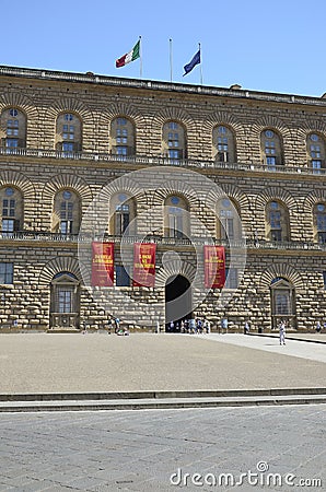 Entrance to the Palazzo Pitti, Florence Stock Photo