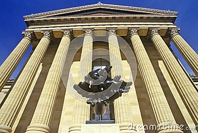 Entrance to the Philadelphia Museum of Art, Philadelphia, PA Stock Photo