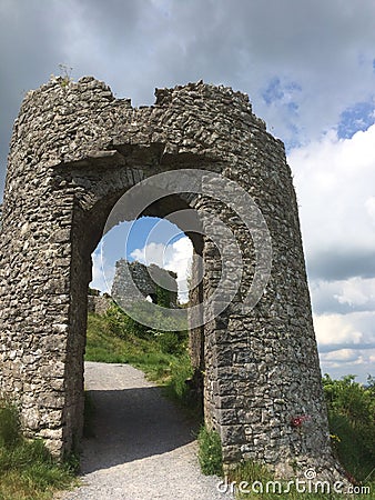 Entrance to a ruin Stock Photo