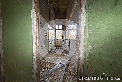 Entrance to a ruinous bath Stock Photo