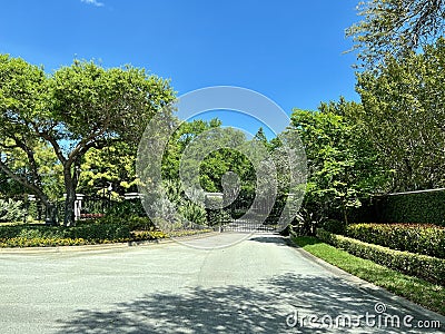 The Entrance to Trump National Golf Club in Jupiter, Florida Editorial Stock Photo