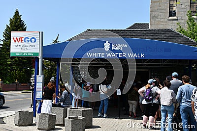 Entrance to White Water Walk at Niagara Falls in Ontario, Canada Editorial Stock Photo