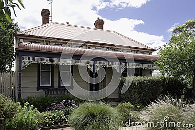Traditional colonial residential house in Melbourne, Australia Editorial Stock Photo