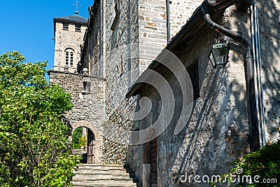 Entrance view of Valere Basilica church in Sion Valais Switzerland Stock Photo