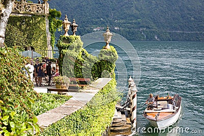 Entrance Villa Balbianello, Como Lake, Italy Editorial Stock Photo