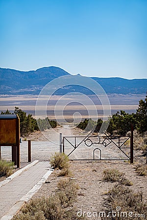 Entrance of the Ward Charcoal Ovens State Historic Park Stock Photo