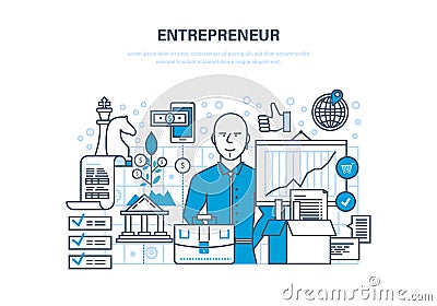 Entrepreneur concept. Vector Illustration
