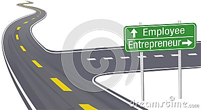 Entrepreneur Employee business decision sign Vector Illustration