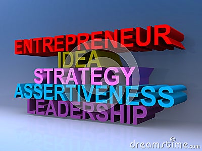 Entrepreneur idea strategy assertiveness leadership Stock Photo