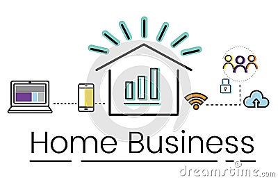 Entrepreneur networking connectivity home business Stock Photo