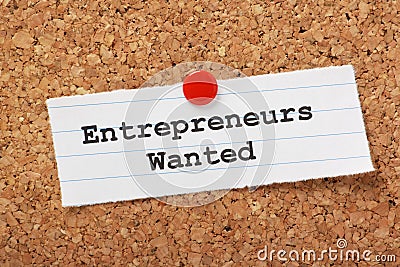 Entrepreneurs Wanted Stock Photo