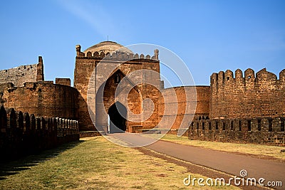 Entry gate of Bidar Fort in Karnataka, India Stock Photo