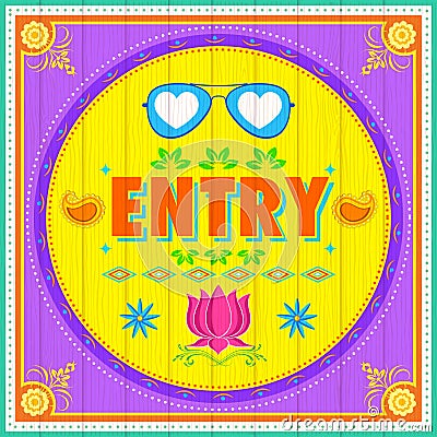 Entry Poster Vector Illustration