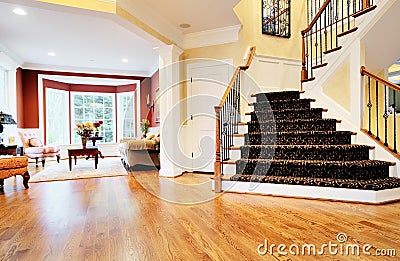 Entryway in Upscale Home Stock Photo
