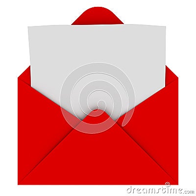 Envelope with blank letter Stock Photo