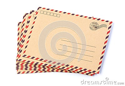 Envelope brown-gray wood Stock Photo