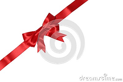 Envelope or card on gift with bow for gifts on Christmas or Vale Stock Photo