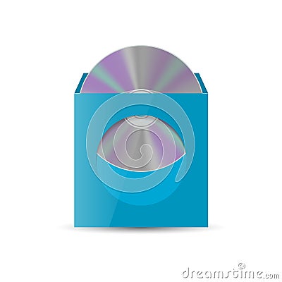 Envelope for CD with window, vector illustration. Vector Illustration