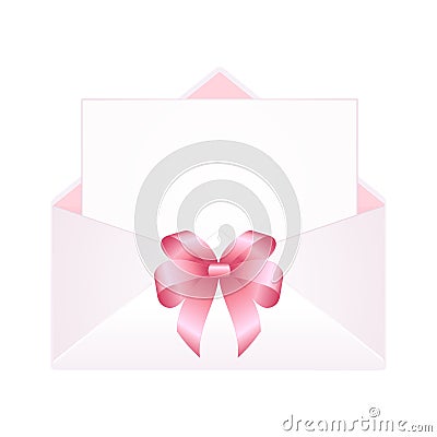 Envelope with Clean Card. Vector Illustration